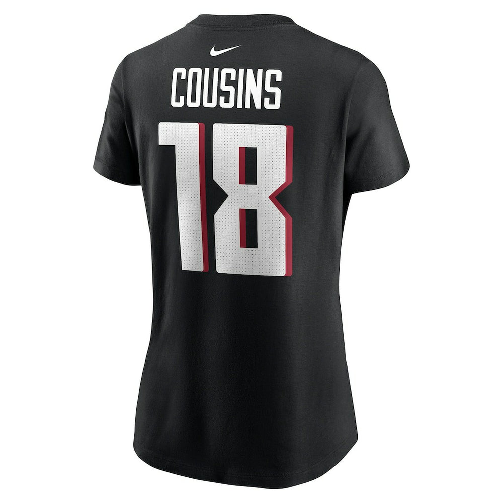 Kirk Cousins Atlanta Falcons Women's Player Name & Number T-Shirt Black