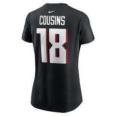 Kirk Cousins Atlanta Falcons Women's Player Name & Number T-Shirt Black