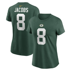 Josh Jacobs Green Bay Packers Women's Player Name & Number T-Shirt Green