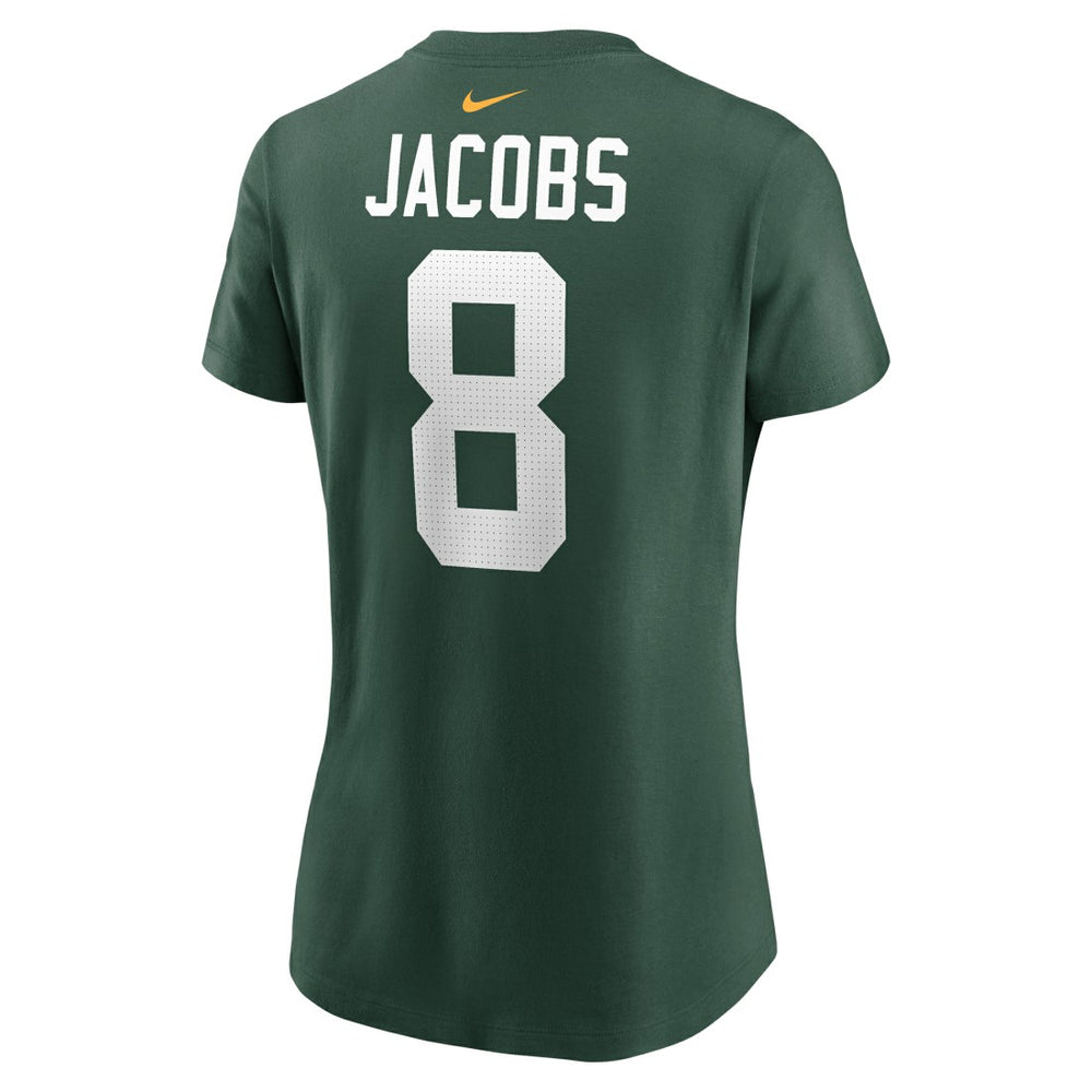 Josh Jacobs Green Bay Packers Women's Player Name & Number T-Shirt Green