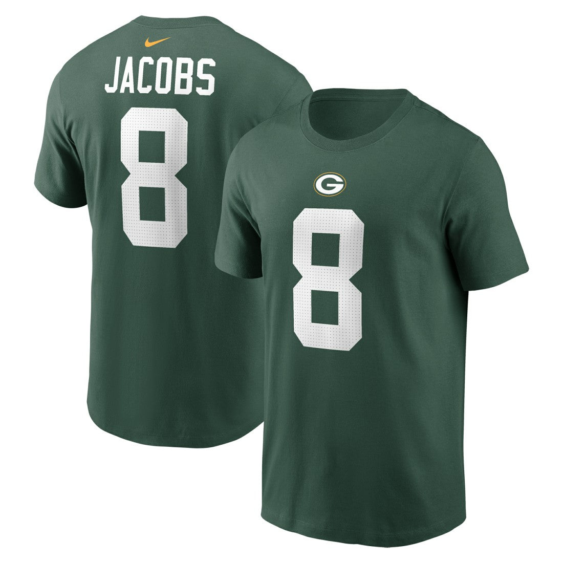 Josh Jacobs Green Bay Packers Player Name & Number T-Shirt Green
