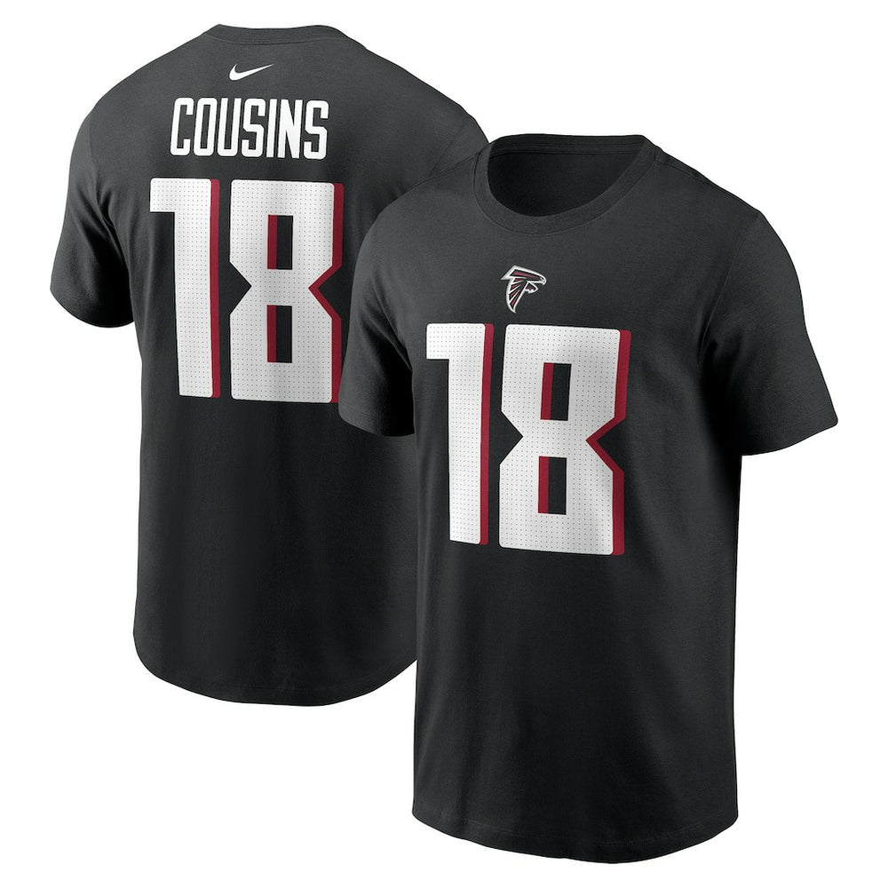 Kirk Cousins Atlanta Falcons Player Name & Number T-Shirt Black