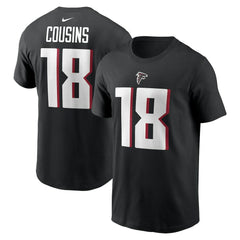 Kirk Cousins Atlanta Falcons Player Name & Number T-Shirt Black