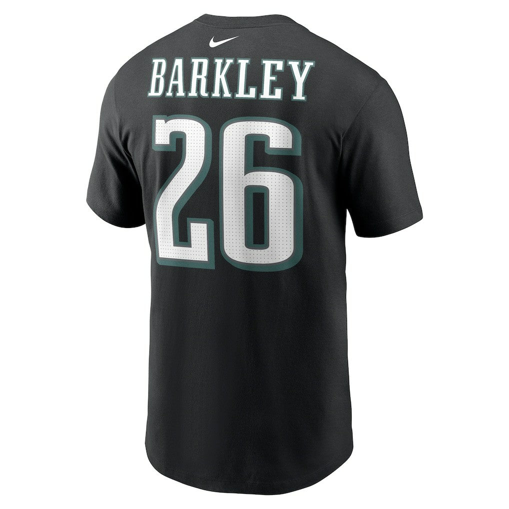 Saquon Barkley Philadelphia Eagles Player Name & Number T-Shirt Black