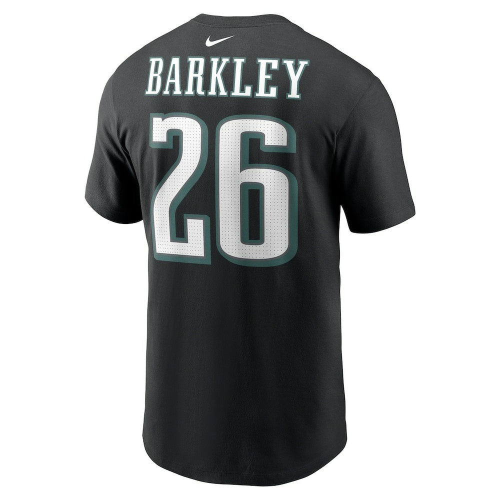 Saquon Barkley Philadelphia Eagles Player Name & Number T-Shirt Black