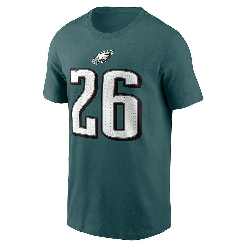 Saquon Barkley Philadelphia Eagles Player Name & Number T-Shirt Midnight Green
