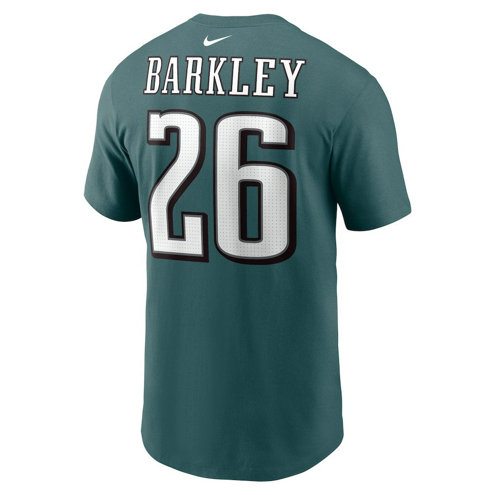 Saquon Barkley Philadelphia Eagles Player Name & Number T-Shirt Midnight Green