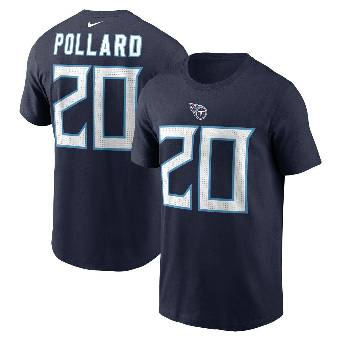 Tony Pollard Tennessee Titans Player Name & Number T-Shirt Navy