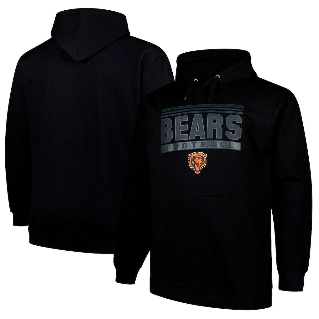 Chicago Bears Big & Tall Pop Pullover Hoodie Black