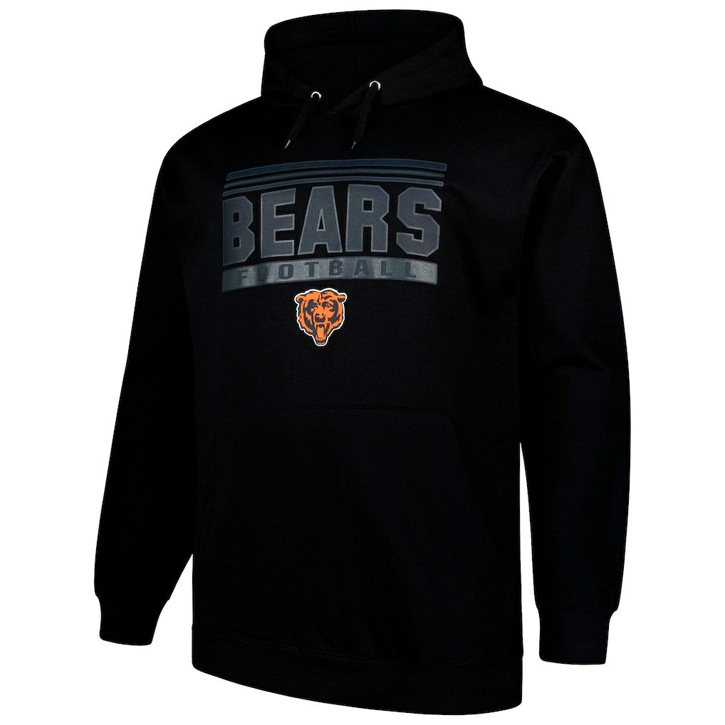 Chicago Bears Big & Tall Pop Pullover Hoodie Black