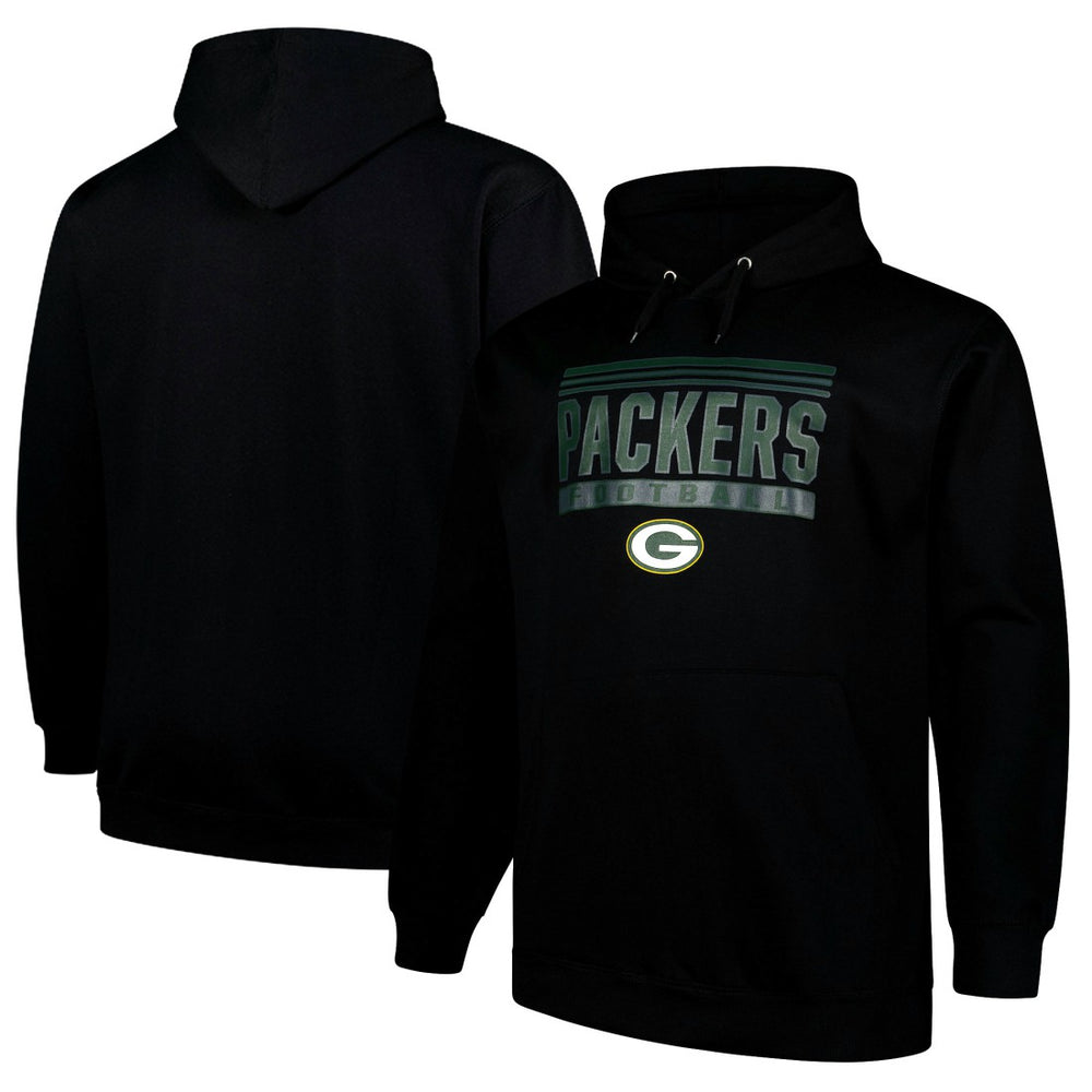 Green Bay Packers Big & Tall Pop Pullover Hoodie Black
