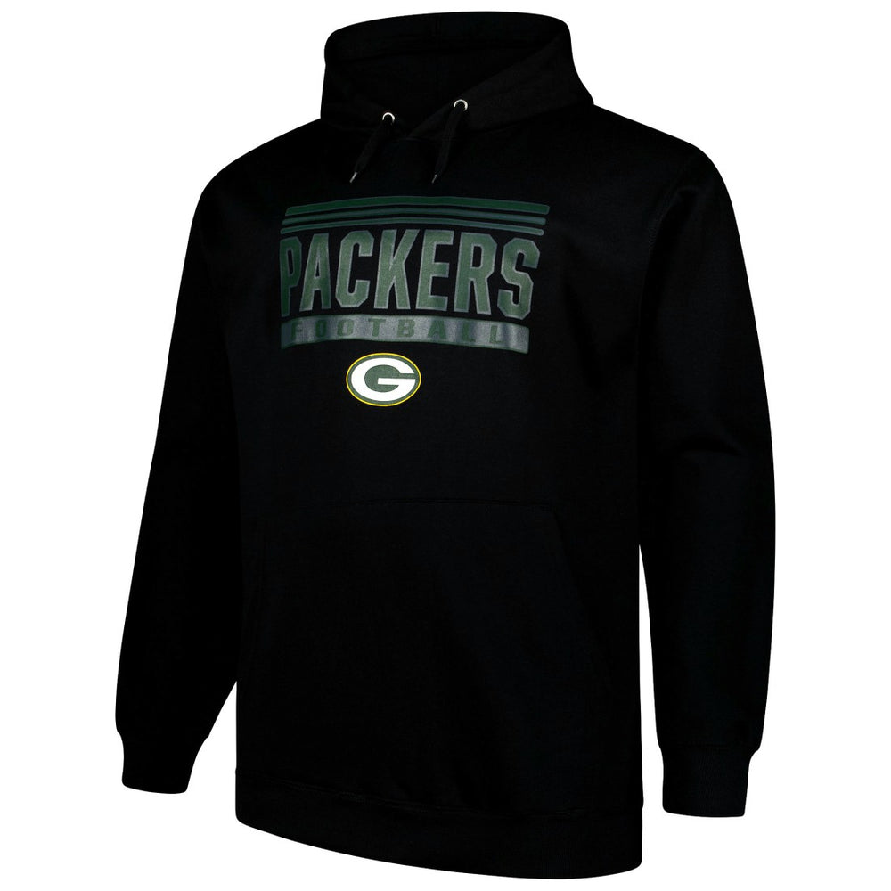 Green Bay Packers Big & Tall Pop Pullover Hoodie Black