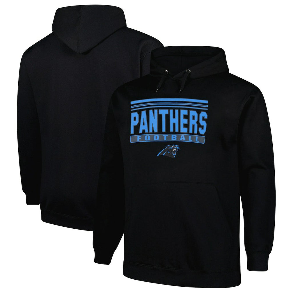 Carolina Panthers Big & Tall Pop Pullover Hoodie Black