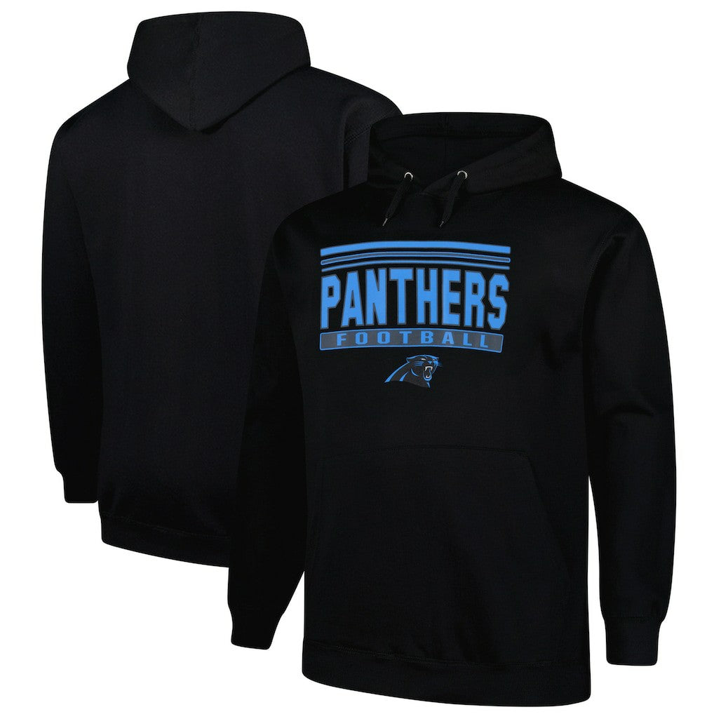 Carolina Panthers Big & Tall Pop Pullover Hoodie Black