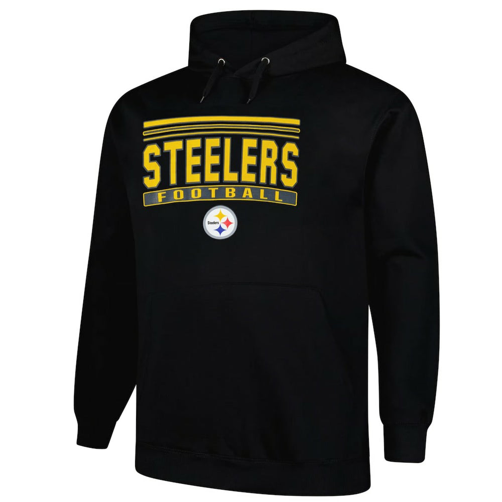Pittsburgh Steelers Big & Tall Pop Pullover Hoodie Black