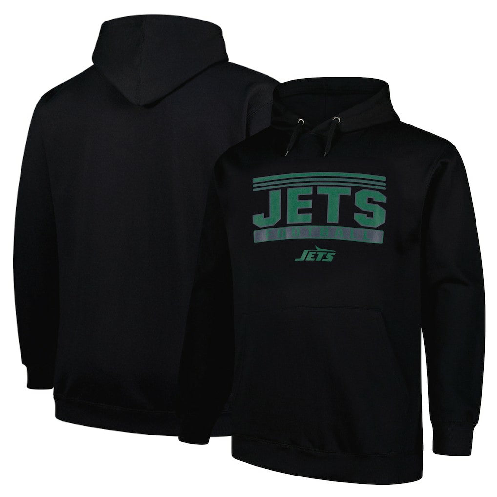 New York Jets Big & Tall Pop Pullover Hoodie Black