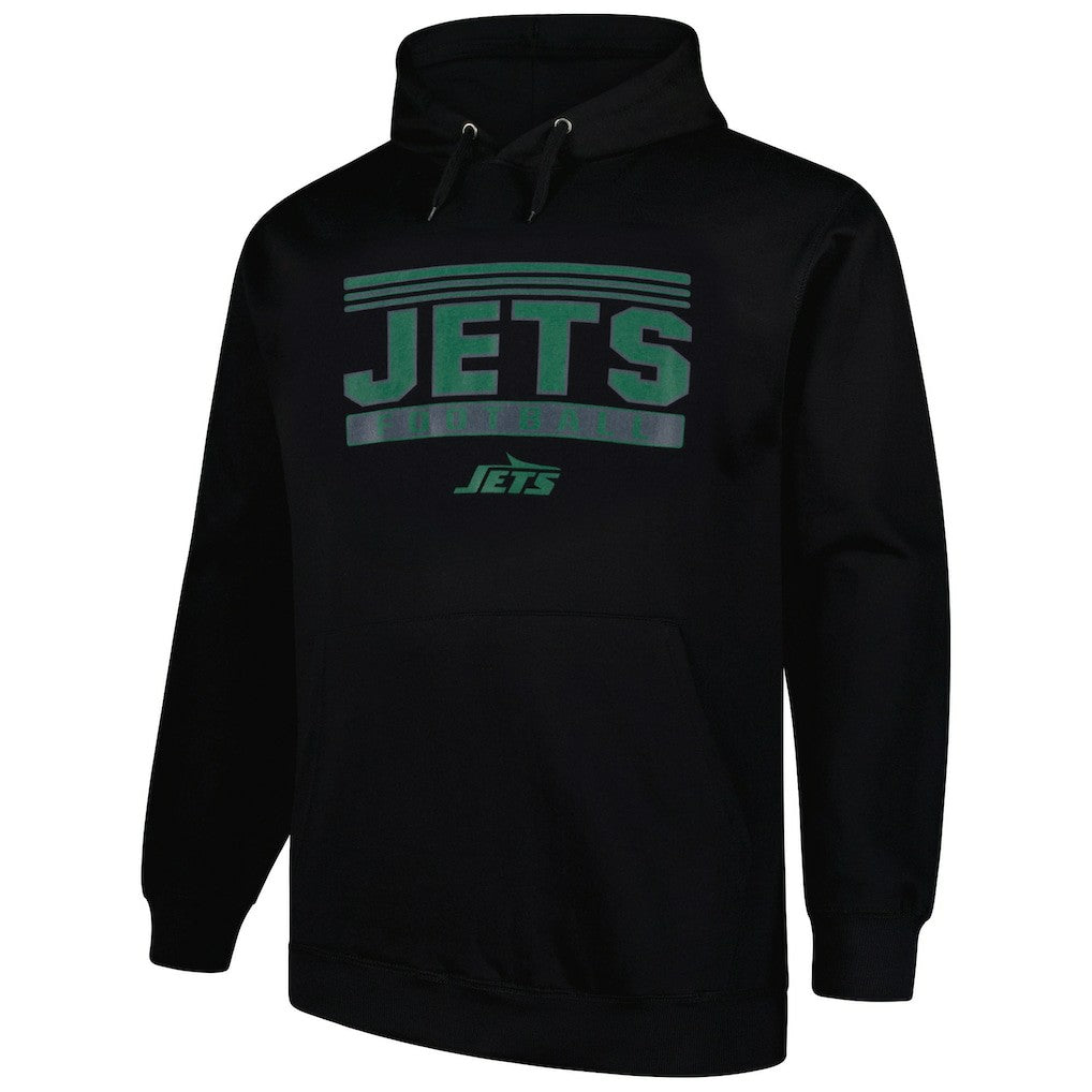 New York Jets Big & Tall Pop Pullover Hoodie Black
