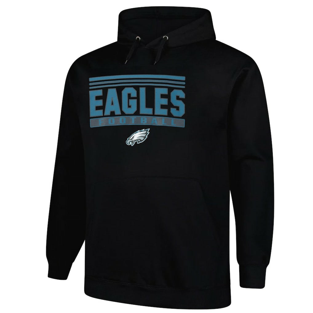Philadelphia Eagles Big & Tall Pop Pullover Hoodie Black
