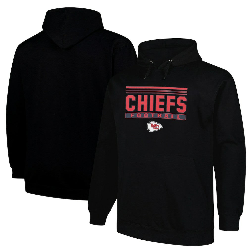 Kansas City Chiefs Big & Tall Pop Pullover Hoodie Black