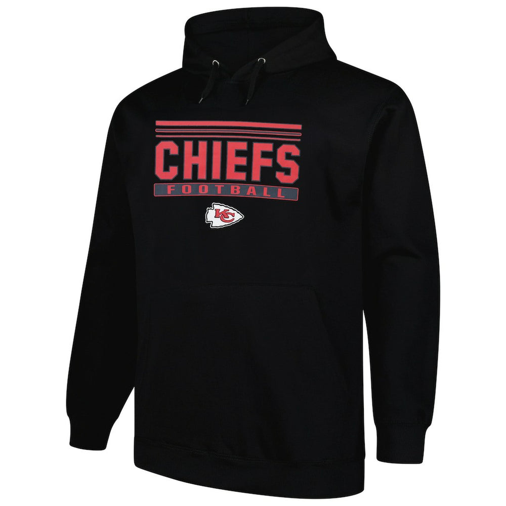Kansas City Chiefs Big & Tall Pop Pullover Hoodie Black