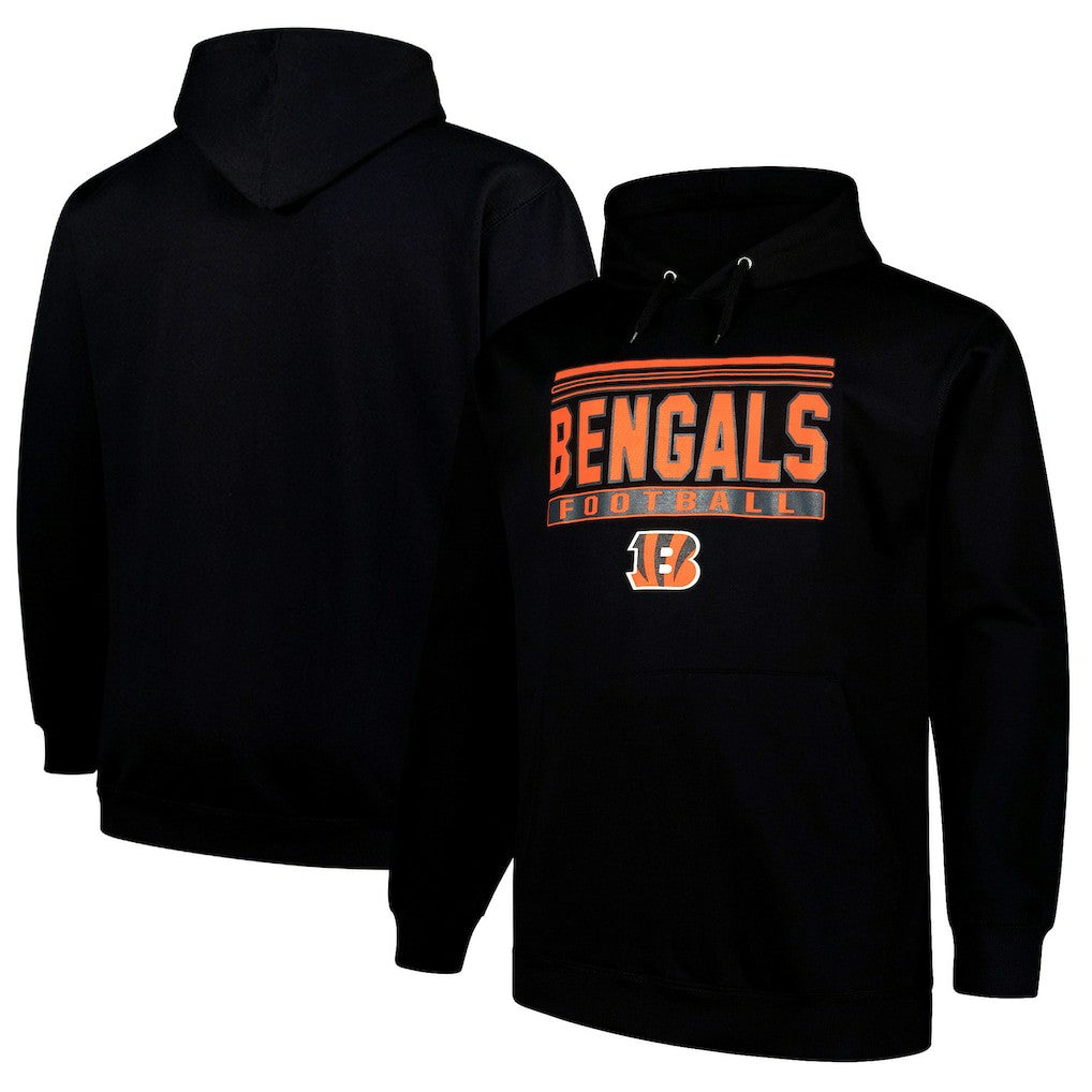 Cincinnati Bengals Big & Tall Pop Pullover Hoodie Black