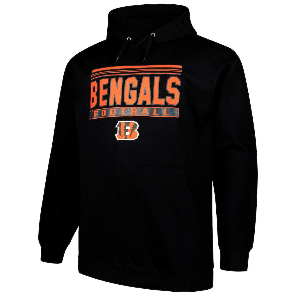 Cincinnati Bengals Big & Tall Pop Pullover Hoodie Black