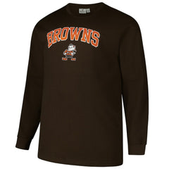 Cleveland Browns Big & Tall Throwback Thermal Long Sleeve T-Shirt Brown