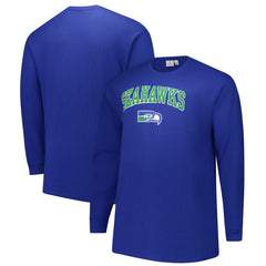 Seattle Seahawks Big & Tall Throwback Thermal Long Sleeve T-Shirt Royal
