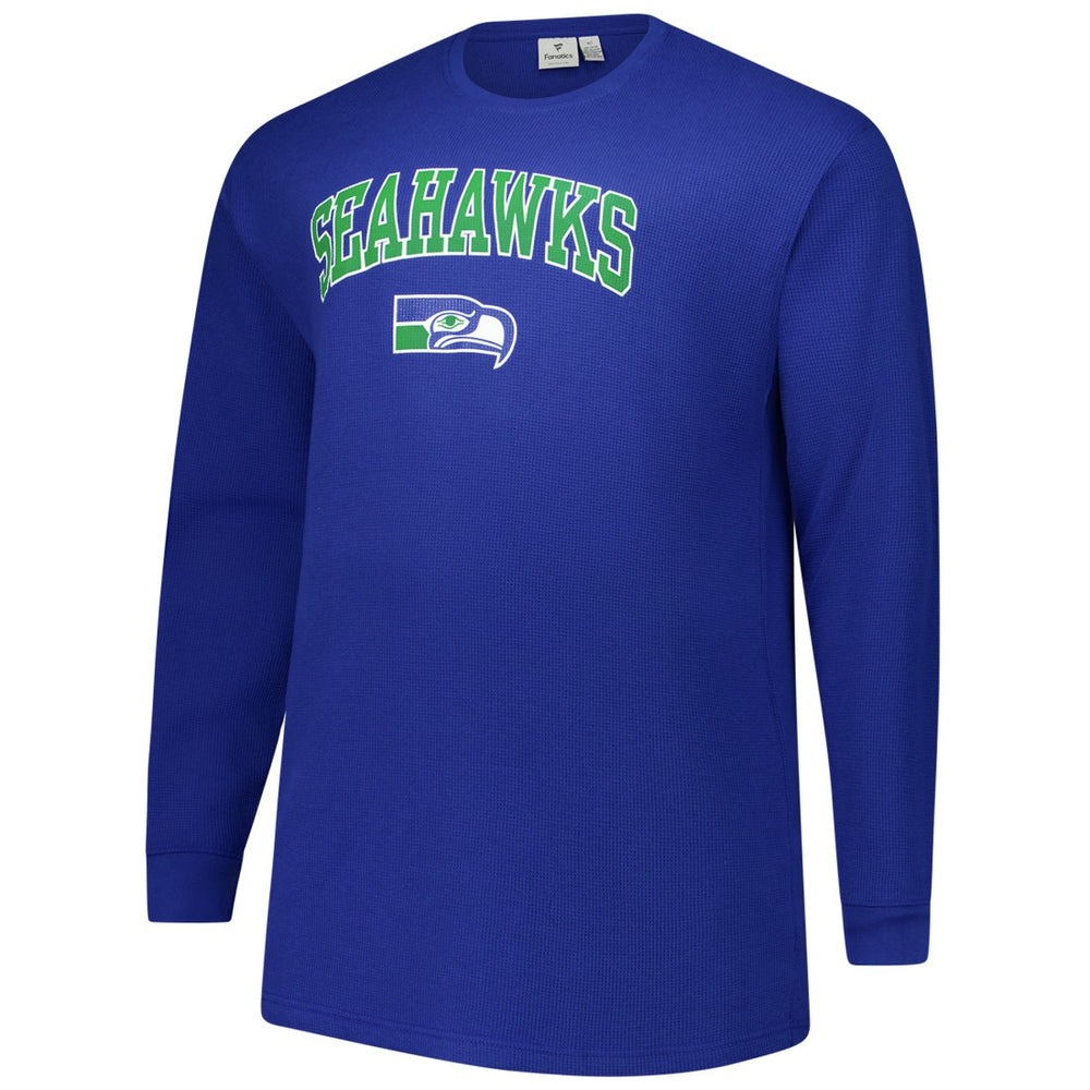 Seattle Seahawks Big & Tall Throwback Thermal Long Sleeve T-Shirt Royal