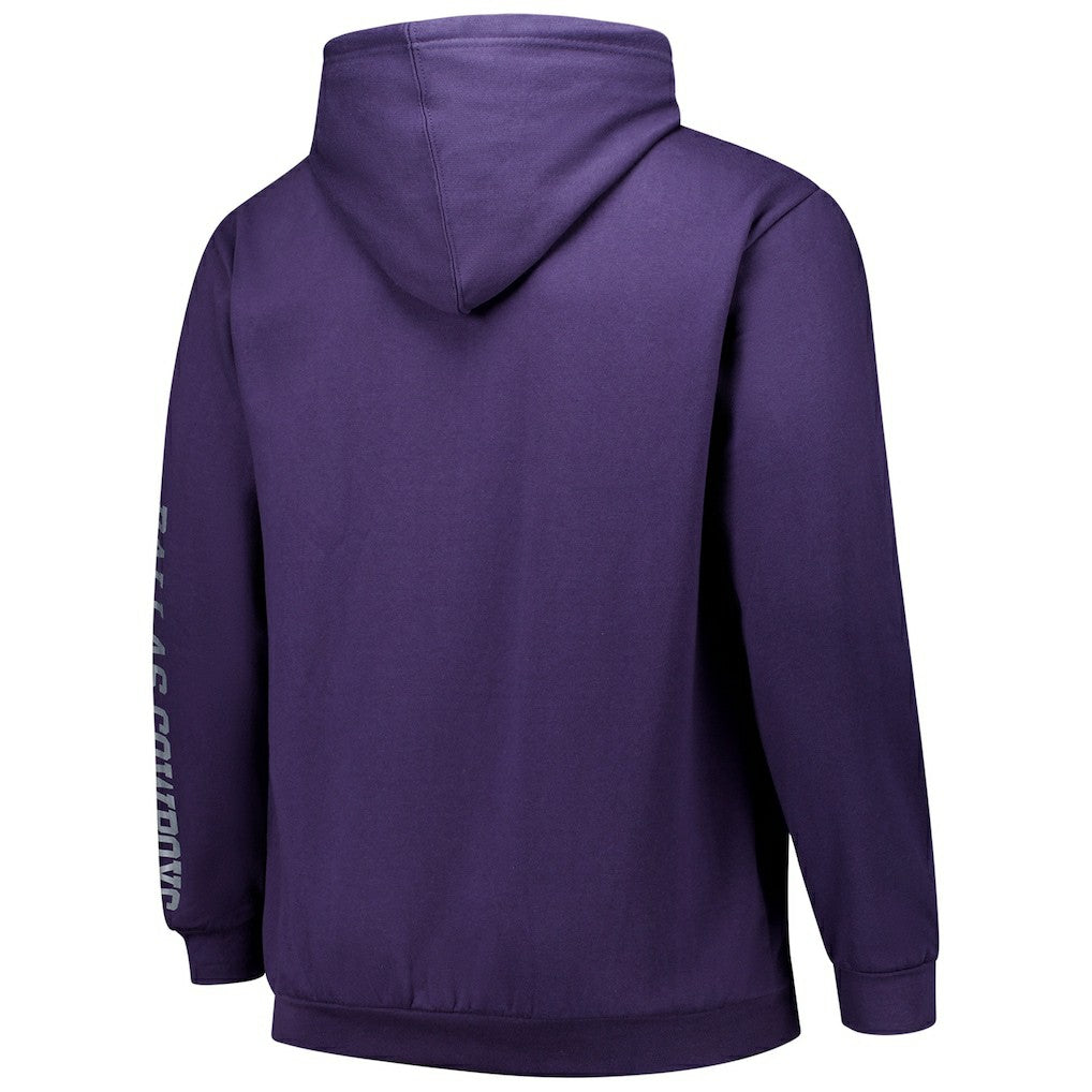 Dallas Cowboys Big & Tall Sleeve Hit Full-Zip Hoodie Purple