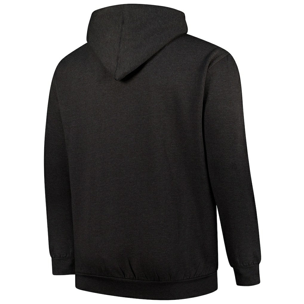 Cleveland Browns Big & Tall Sleeve Hit Full-Zip Hoodie Heather Charcoal
