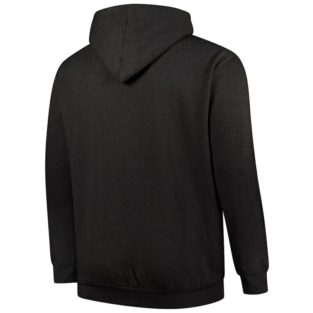 Cleveland Browns Big & Tall Sleeve Hit Full-Zip Hoodie Heather Charcoal