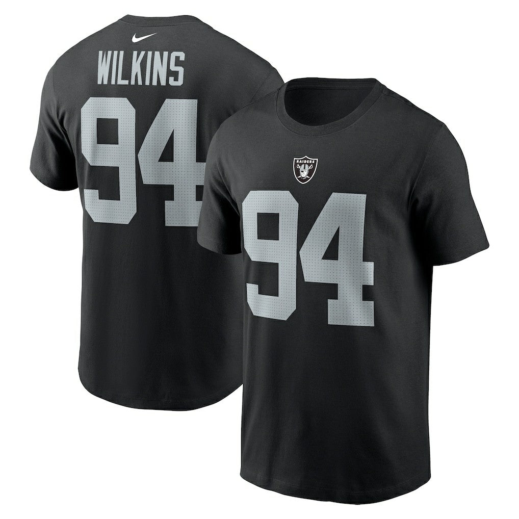 Christian Wilkins Las Vegas Raiders Player Name & Number T-Shirt Black