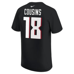 Kirk Cousins Atlanta Falcons Youth Player Name & Number T-Shirt Black