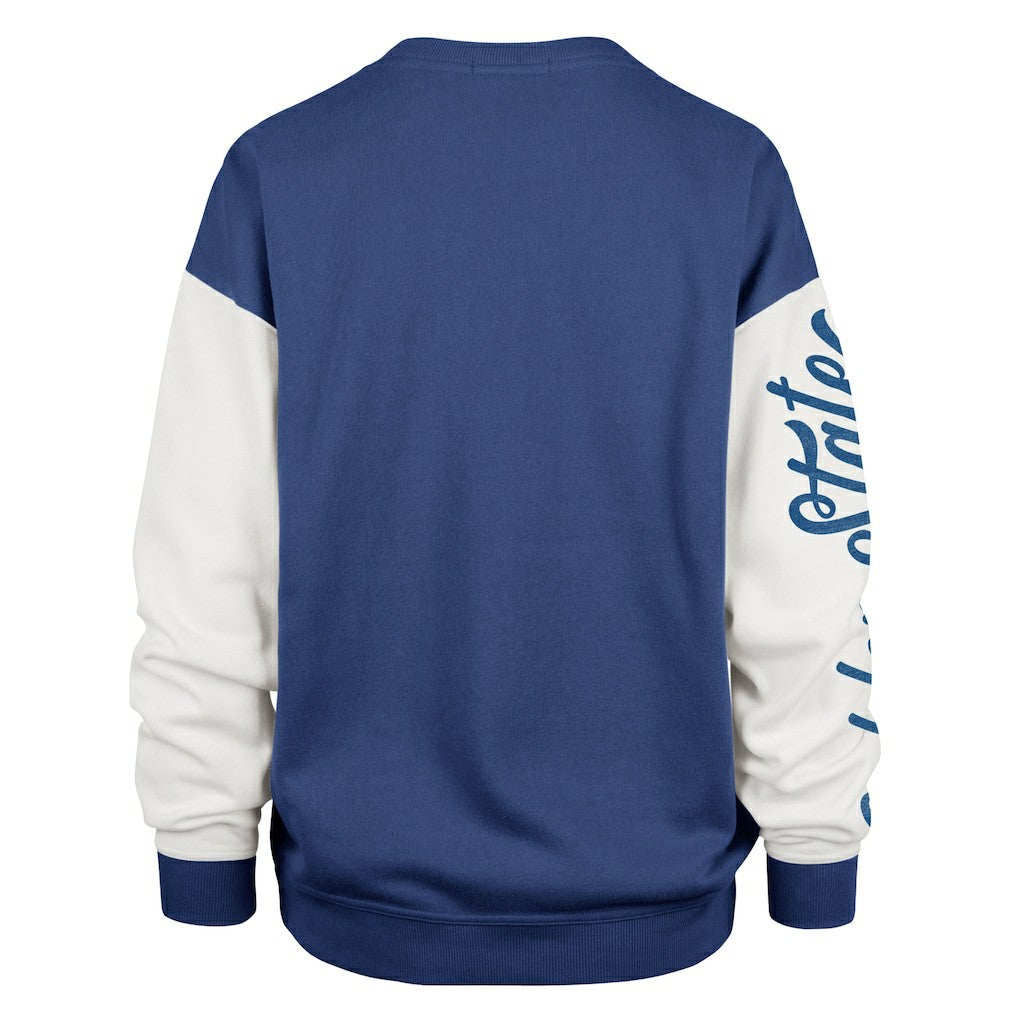 Golden State Warriors '47 Women's Plus Size Oversized Rise Andie Pullover Sweatshirt Royal