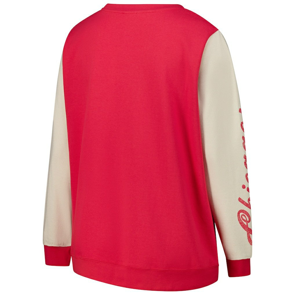 Chicago Bulls '47 Women's Plus Size Oversized Rise Andie Pullover Sweatshirt Red