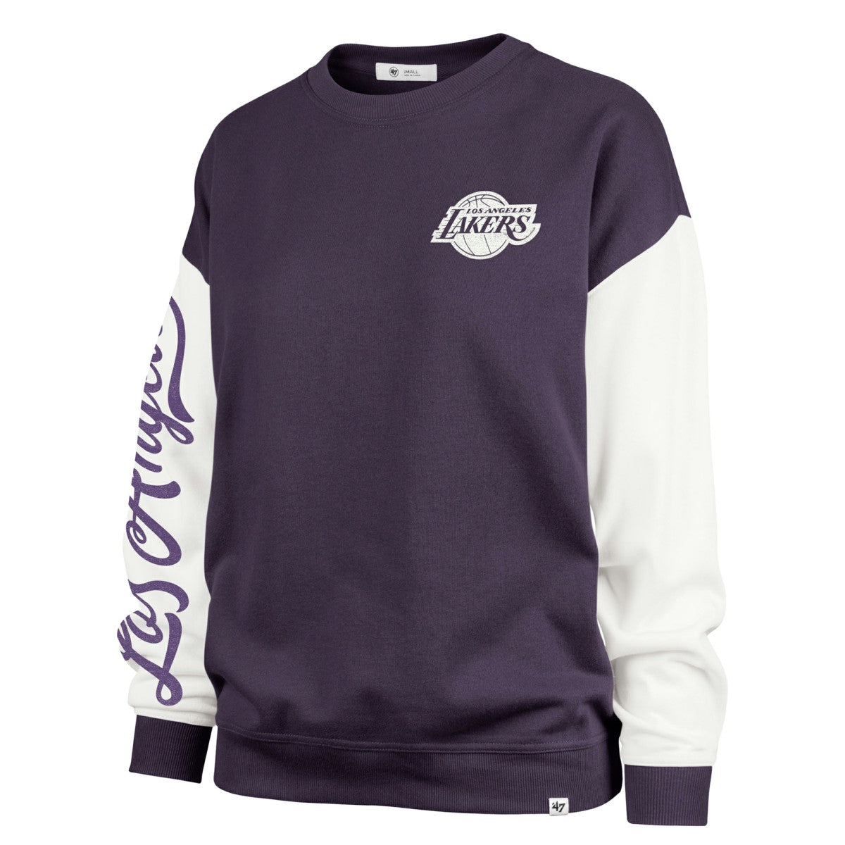Los Angeles Lakers '47 Women's Plus Size Oversized Rise Andie Pullover Sweatshirt Purple