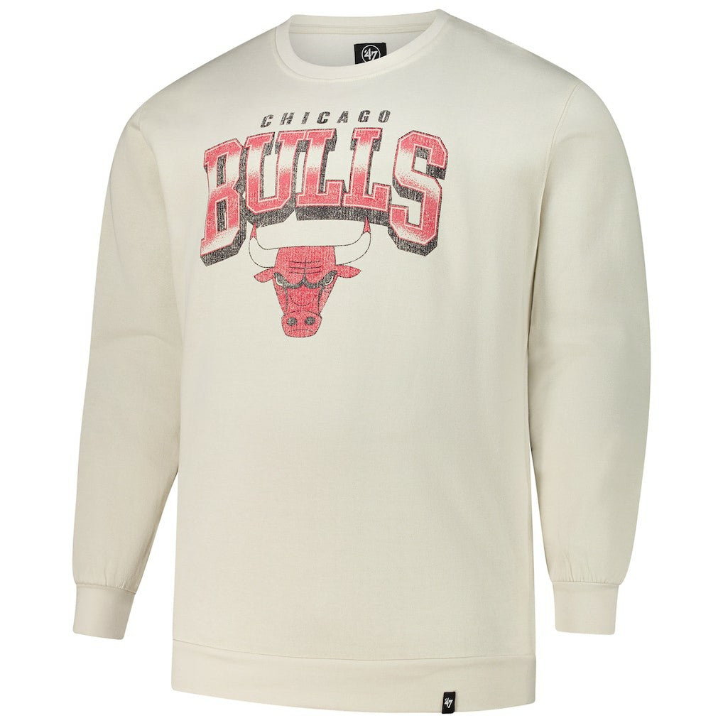 Chicago Bulls '47 Big & Tall Spotlight Headline Pullover Sweatshirt Cream