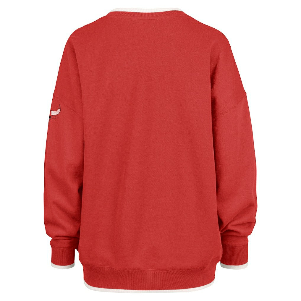 Chicago Bulls '47 Women's Rise Wax Pack Daze '80s Oversize Pullover Sweatshirt Red