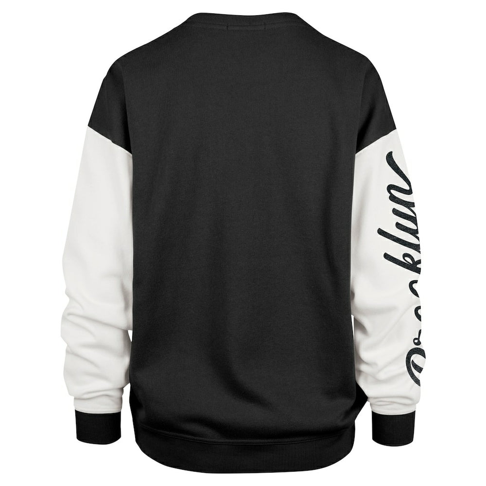 Brooklyn Nets '47 Women's Rise Andie Oversized Pullover Sweatshirt Black