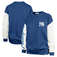 Philadelphia 76ers '47 Women's Rise Andie Oversized Pullover Sweatshirt Royal