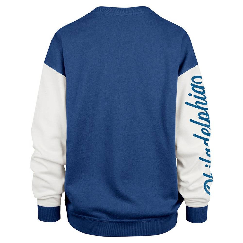 Philadelphia 76ers '47 Women's Rise Andie Oversized Pullover Sweatshirt Royal