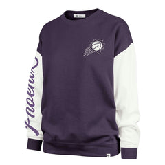 Phoenix Suns '47 Women's Rise Andie Pullover Sweatshirt Oversized Pullover Sweatshirt Purple