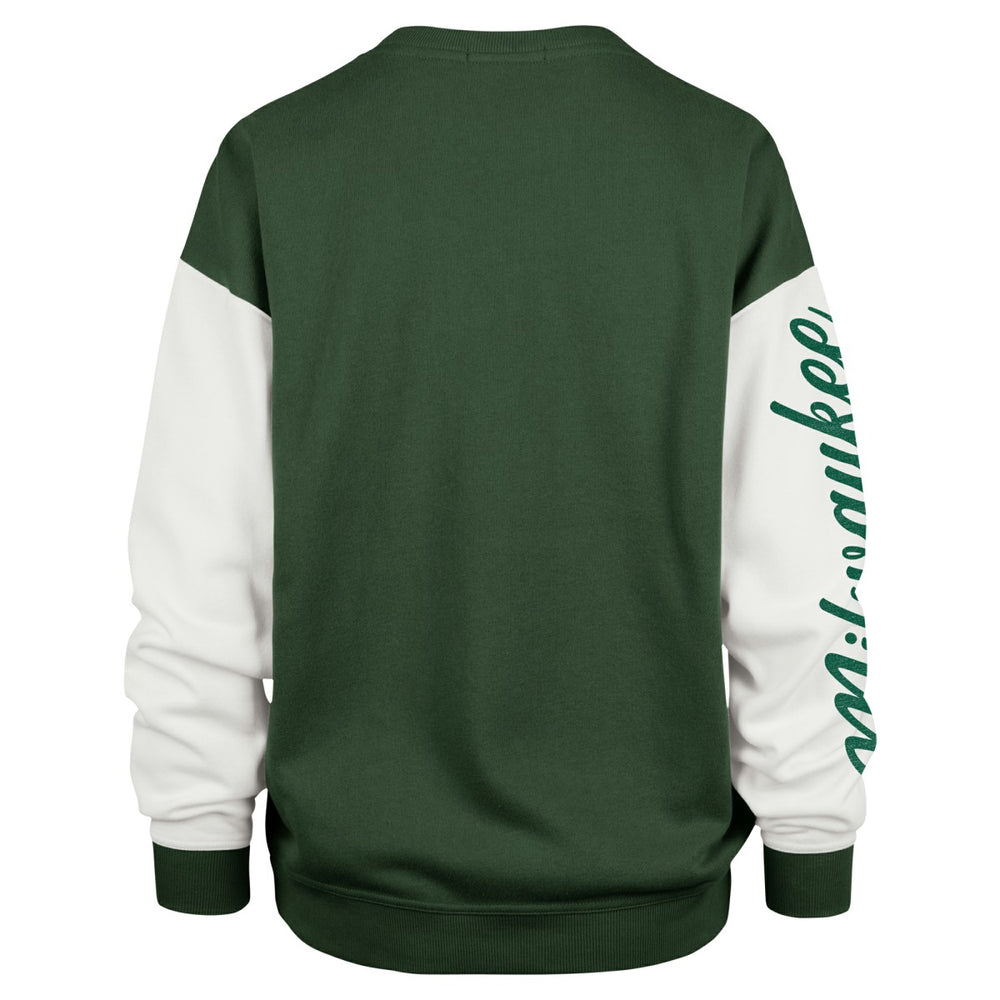 Milwaukee Bucks '47 Women's Rise Andie Oversized Pullover Sweatshirt Hunter Green
