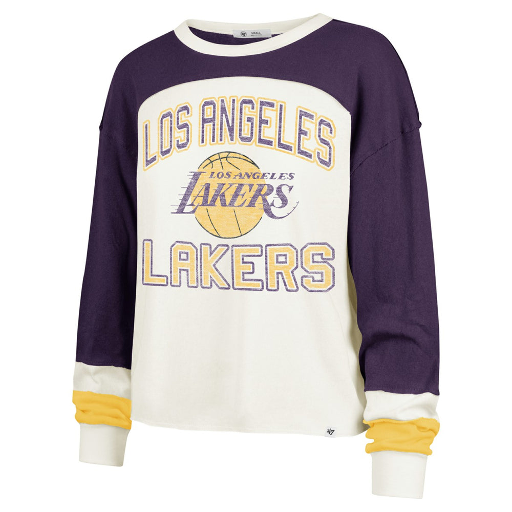 Los Angeles Lakers '47 Women's Curve Raglan Long Sleeve T-Shirt Cream