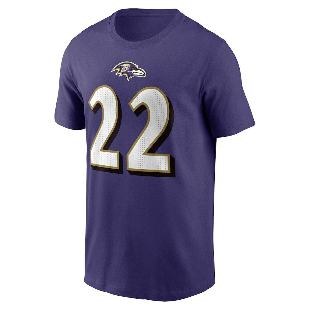 Derrick Henry Baltimore Ravens Player Name & Number T-Shirt Purple