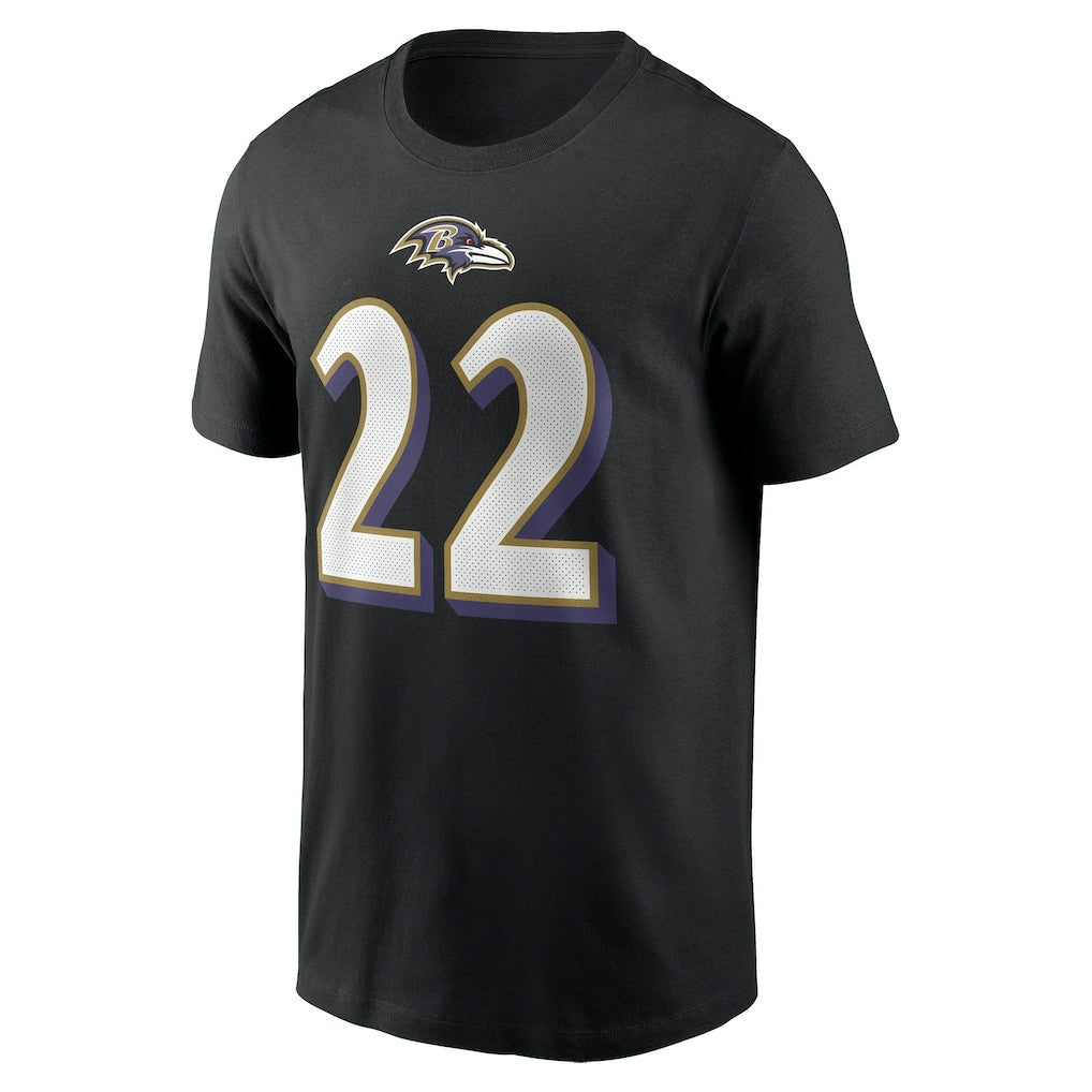Derrick Henry Baltimore Ravens Player Name & Number T-Shirt Black