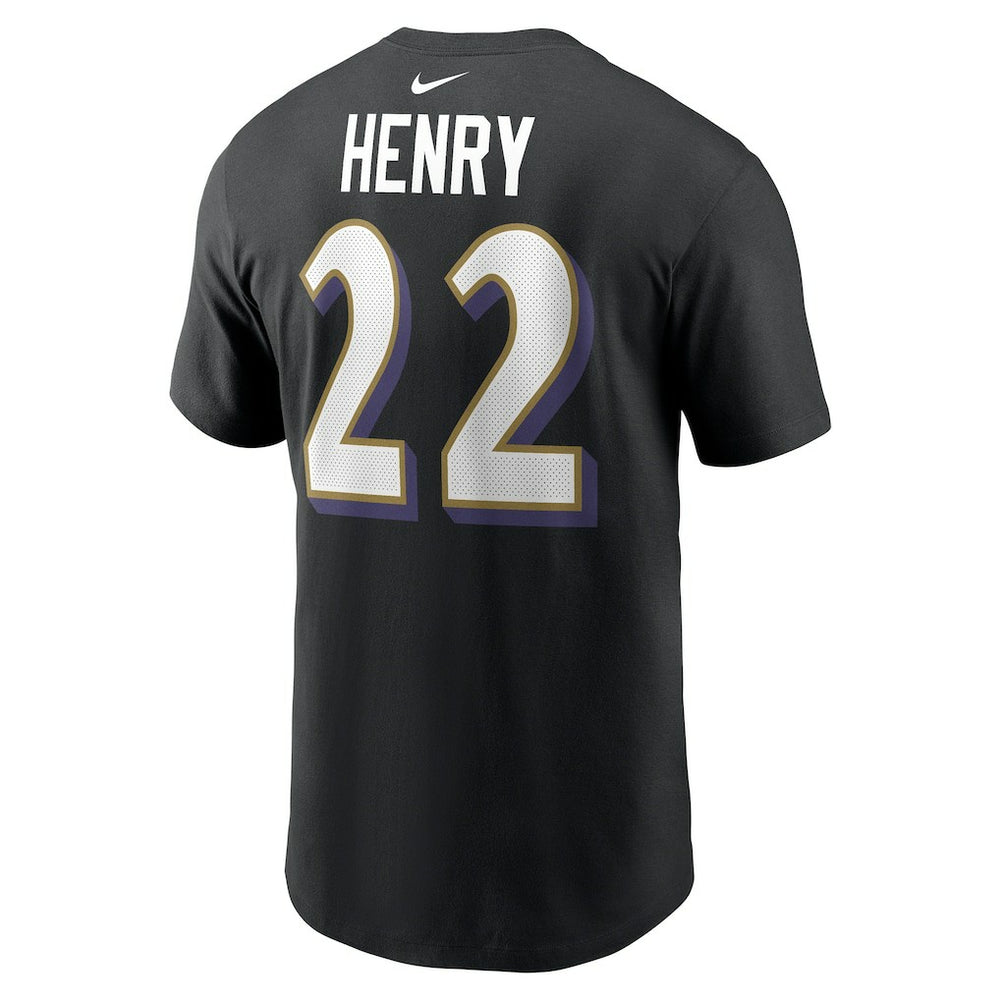 Derrick Henry Baltimore Ravens Player Name & Number T-Shirt Black
