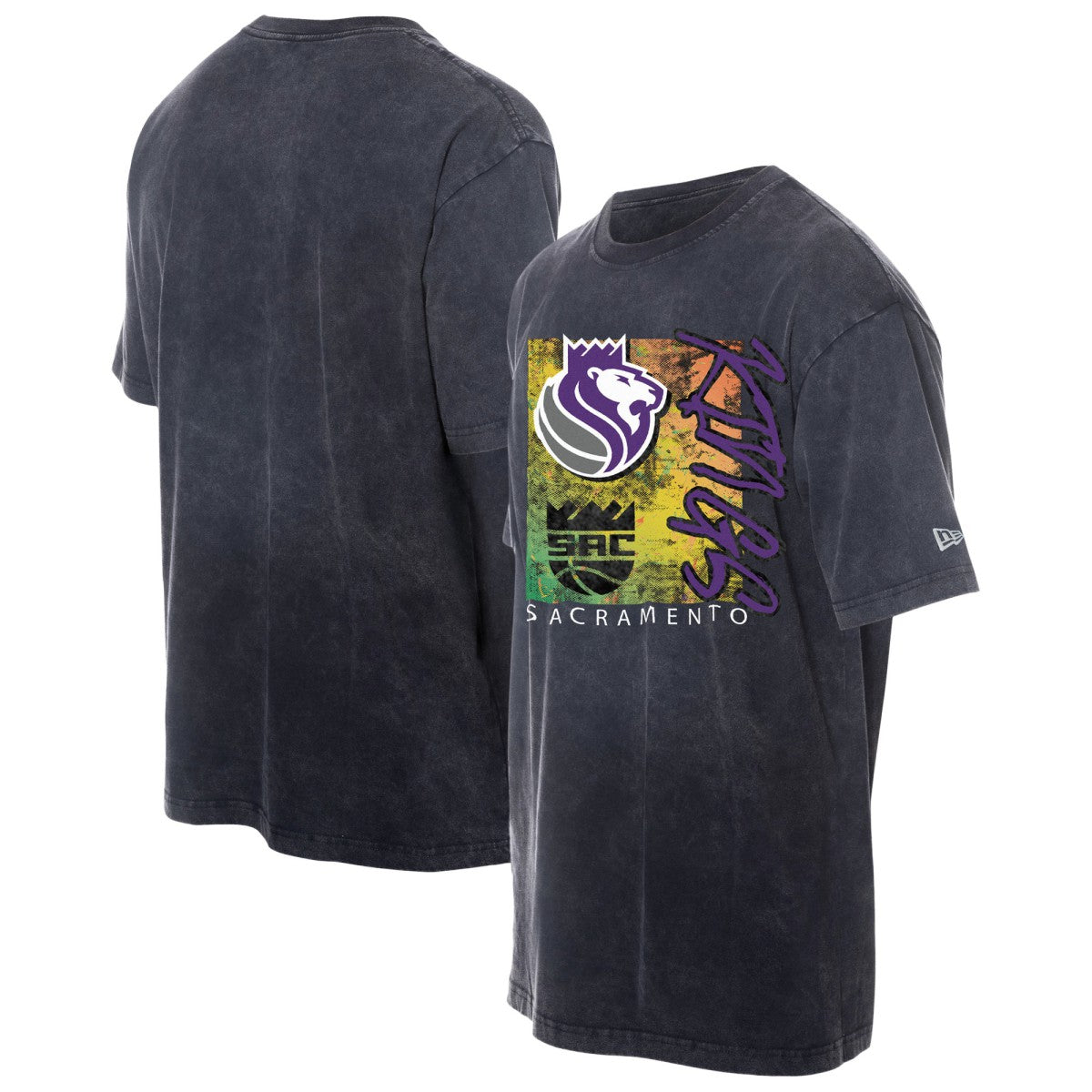 Sacramento Kings Distressed Sport Classics Enzyme Washed T-Shirt Black