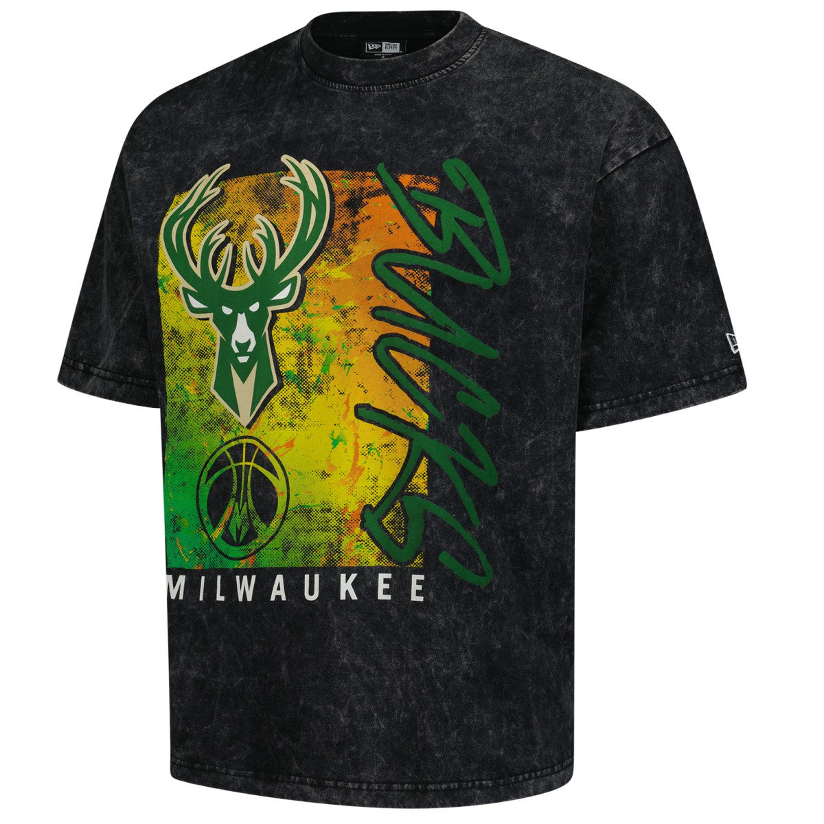 Milwaukee Bucks Sport Classics Enzyme Washed T-Shirt Black